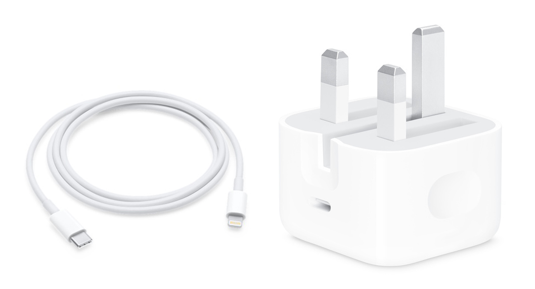  محول طاقة ابل، USB فئة C - MHJF3B-A مع كابل USB-C الى لايتنينج - MKQ42ZM-A