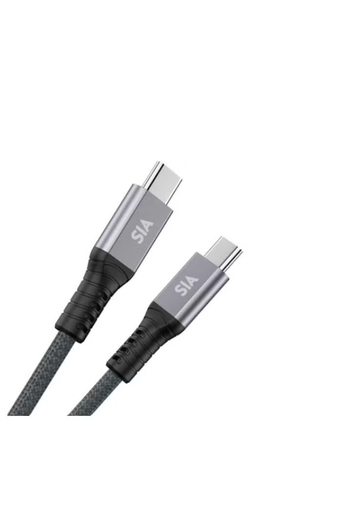 Sia Power Link Type C Charging Cable 1 Meter Grey - BKCC65-1MG-BLK