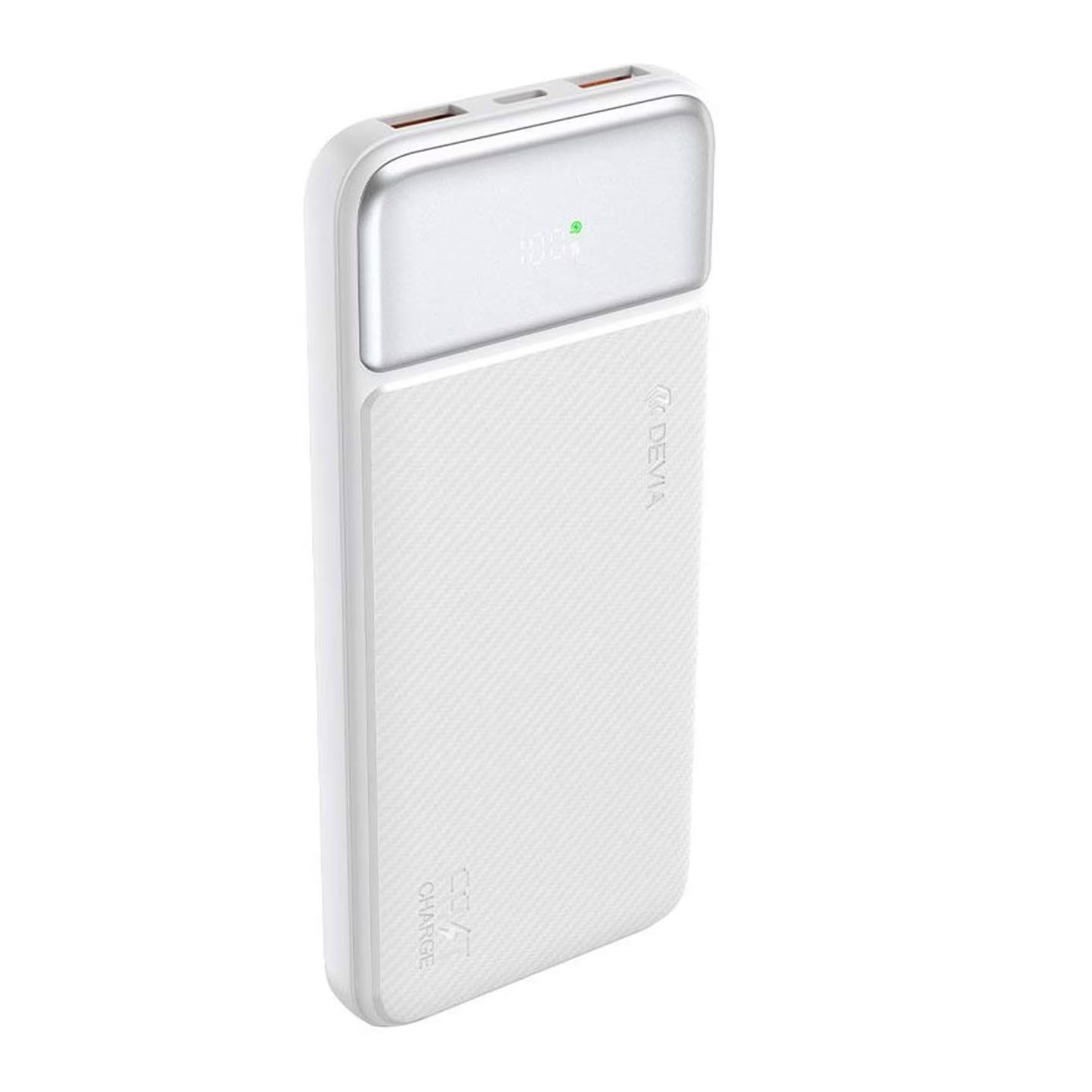 Devia Smart Series Wired Wired Power Bank , 10000 mAh 3 Ports , White , MP76