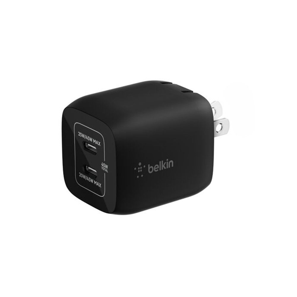 Belkin Wall Charger , 2 Ports Type C , 45 Watt Black