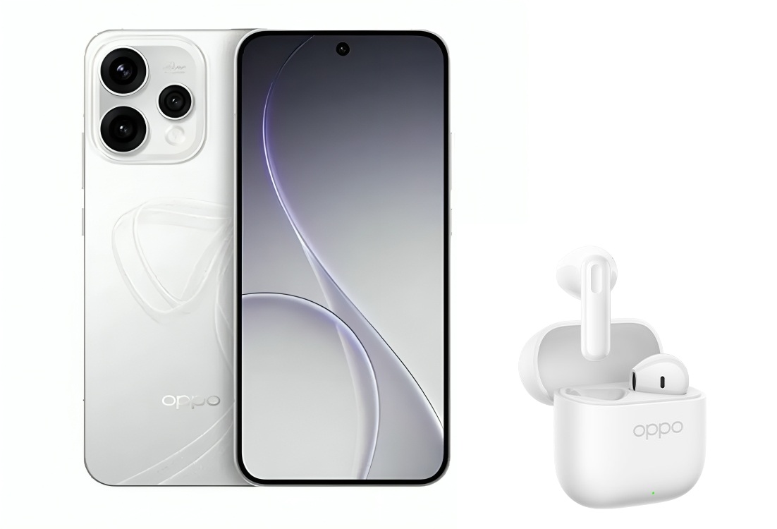 Oppo Reno15, 5G , Dual-SIM, with Oppo Enco Buds3 Earbuds- Snow White