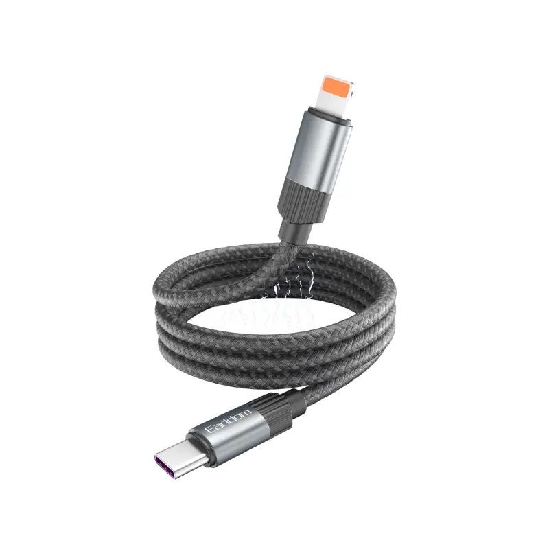 Earldom Lightning Charging Cable 1 Meter Black - EC-207