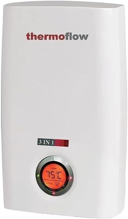 Thermoflow 3 IN 1 Electric Instant Water Heater , 18 Kilowatt White