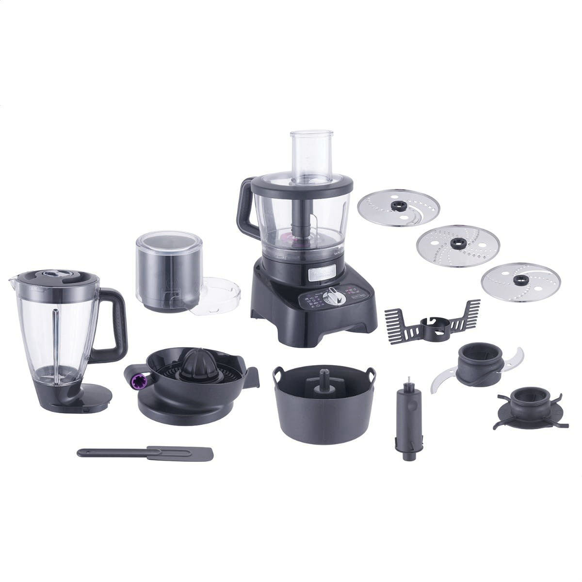Moulinex Double Force Food Processor , 1000 Watt Black