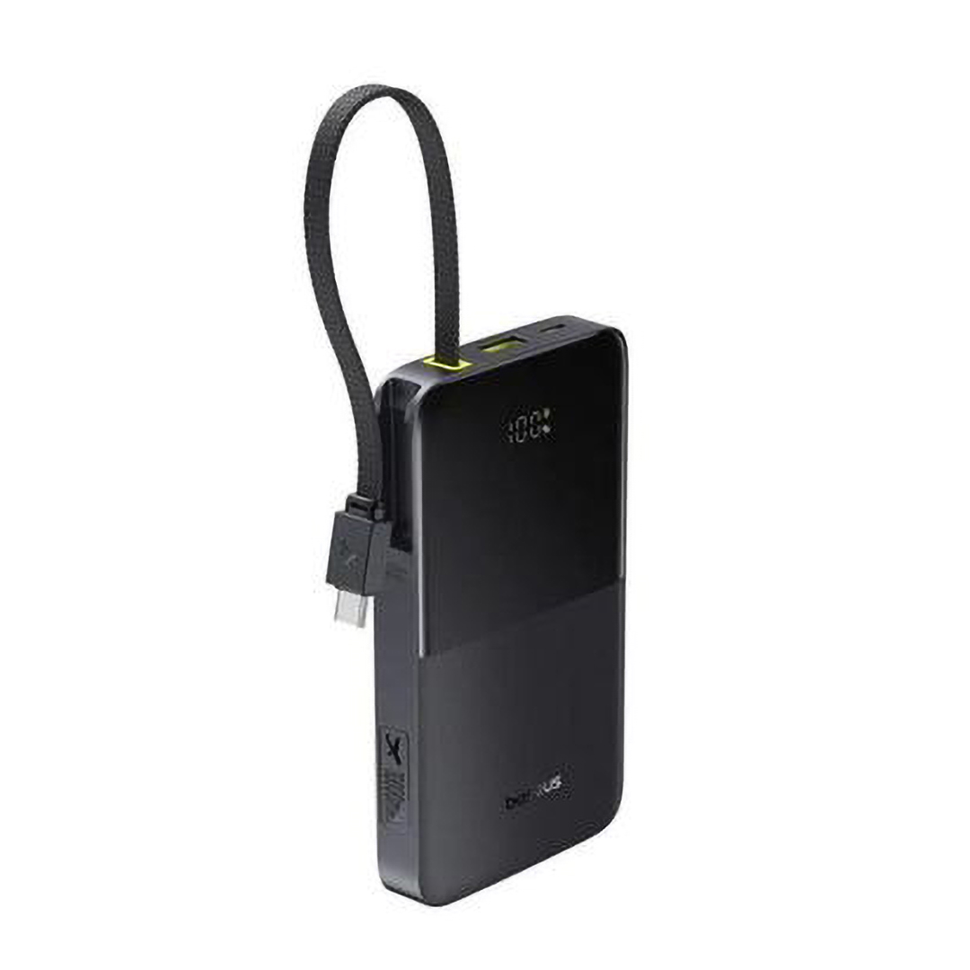 Baseus E0027600 Wired Power Bank with Built-in Cable , 10000 mAh 2 Ports , Cosmic Black , FC51