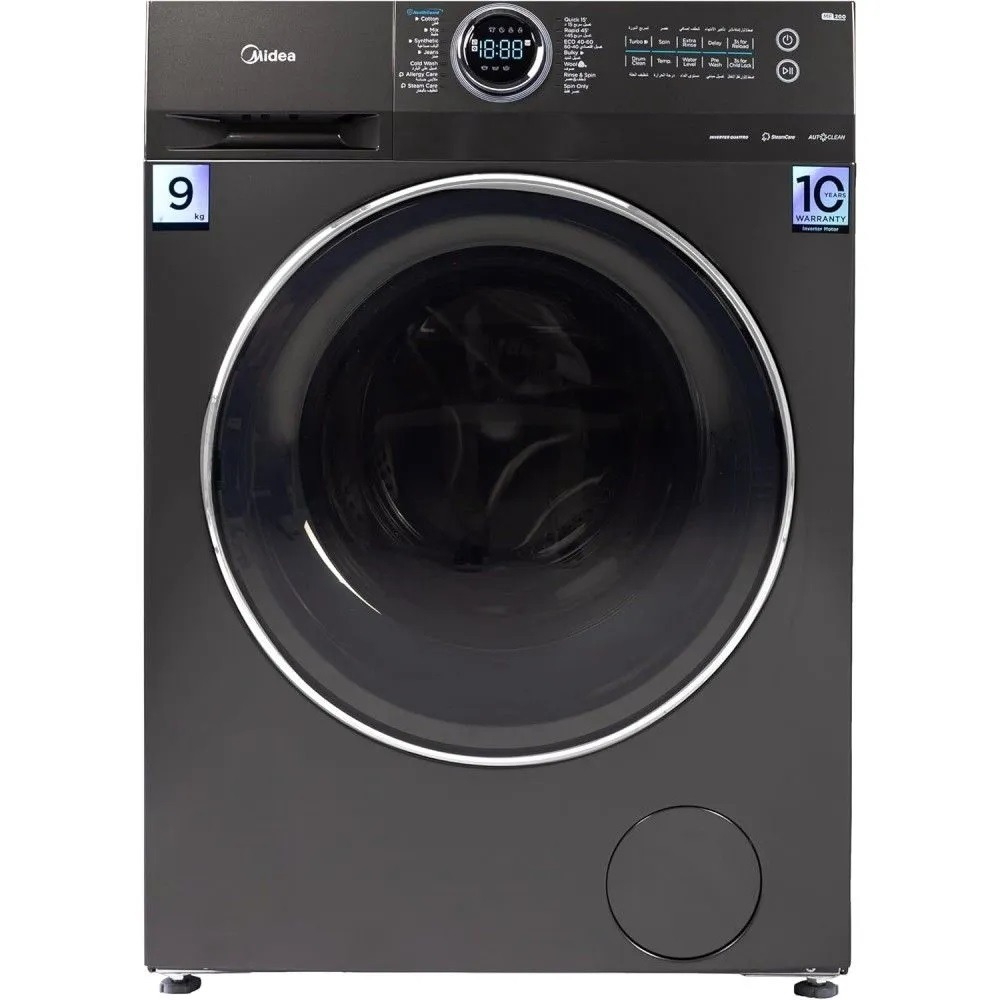 Midea Inverter Front Load Washing Machine , 9 kg , Titanium Grey - MF200W90B/TTC