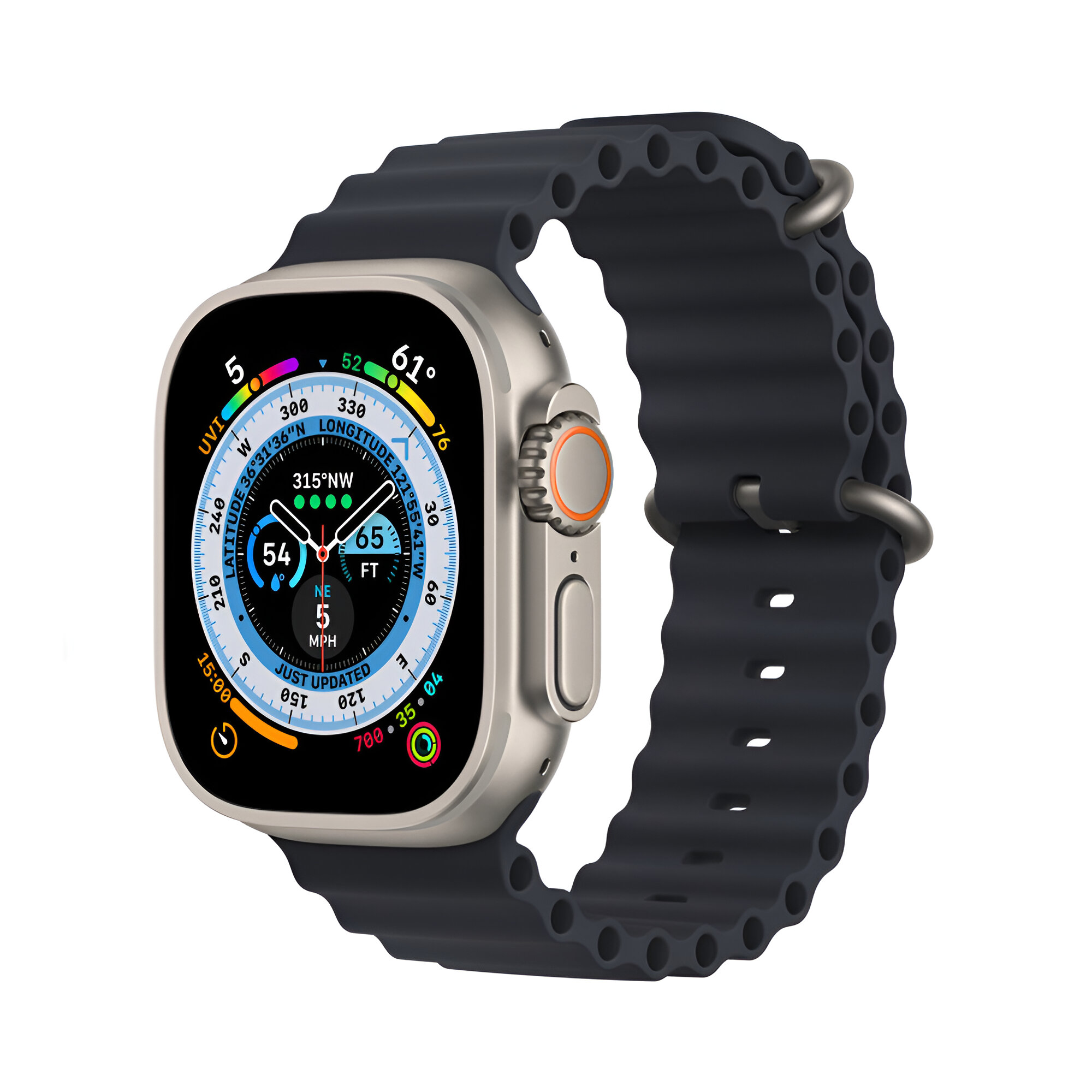 Generic Smart Watch , 1.9 Inch Silver Black