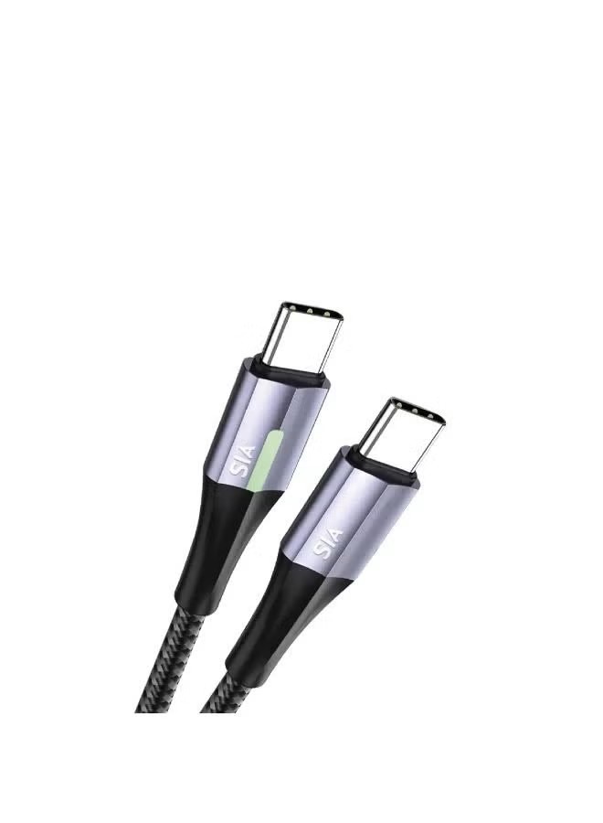 Sia Type C and Lightning Charging Cable 100 Centimeter Black - BBCI100L