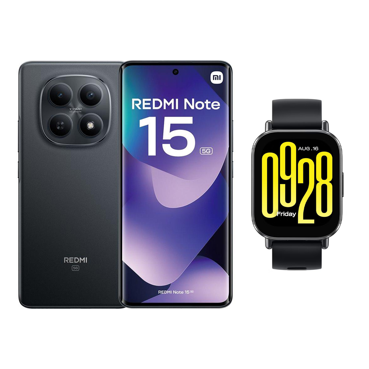 Xiaomi Redmi Note 15 , 256 GB , 8 GB , 5G , Dual-SIM - Black