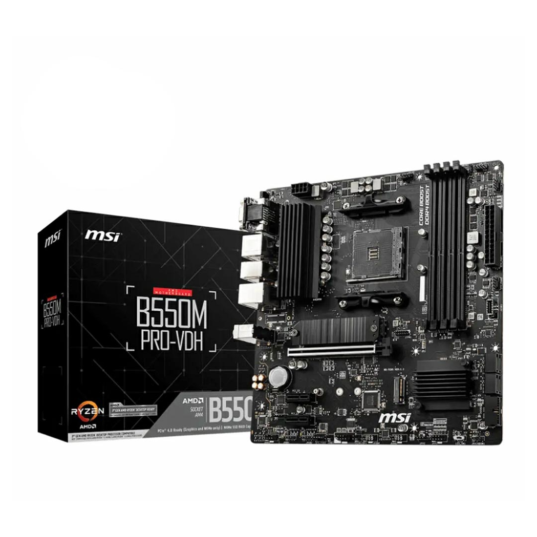 MSI B550M PRO-VDH Motherboard , AMD mATX Black