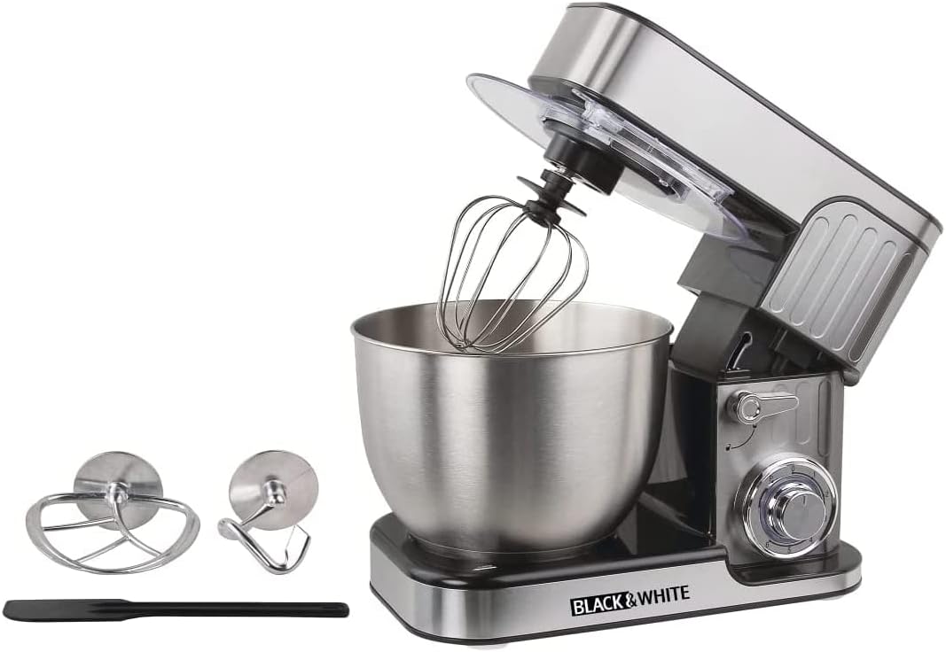 Black And White Stand Mixer 6.5 Liter Stainless Steel - SC-312