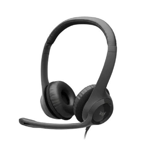 Logitech H390 Wired Over Ear Headphones , Black - 981-001281