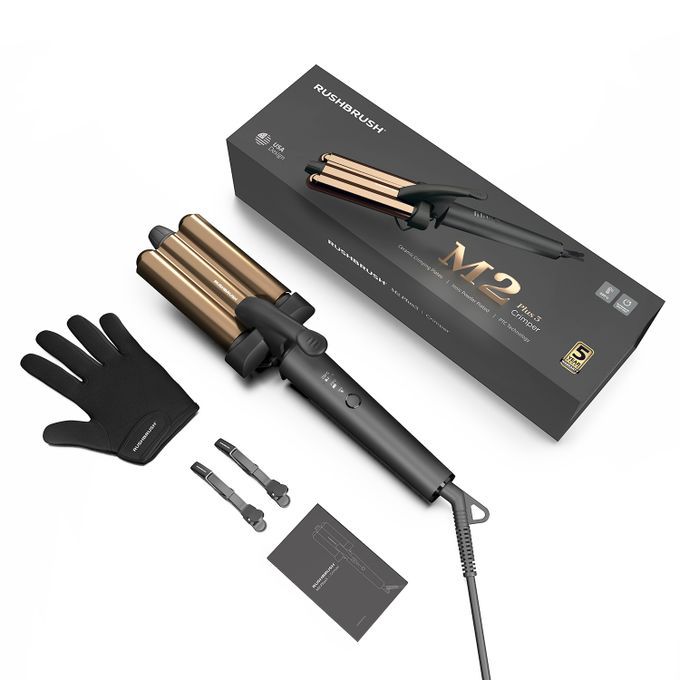 Rush Brush Hair Crimper 230 Celsius , Bronze - RB-M2Plus3