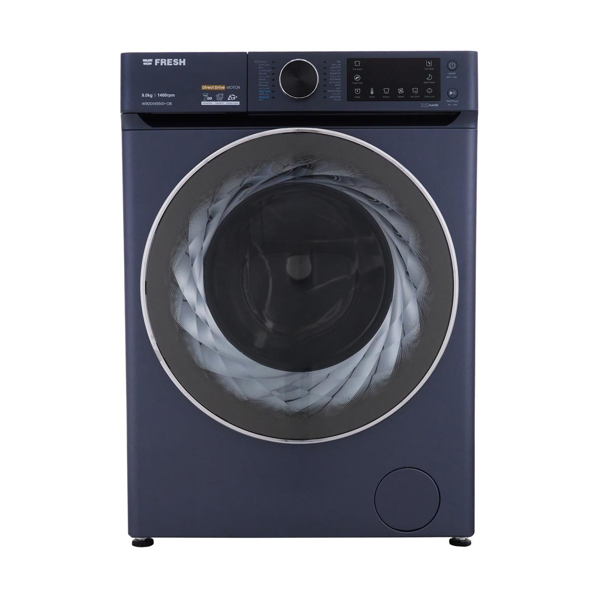 Fresh W9DD1455G1OB Inverter Front Load Washing Machine , 9 kg , Blue