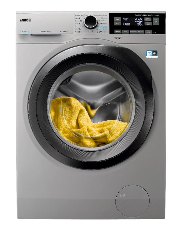 Zanussi Front Load Washing Machine , 9 kg , Silver - ZW7F3946LS