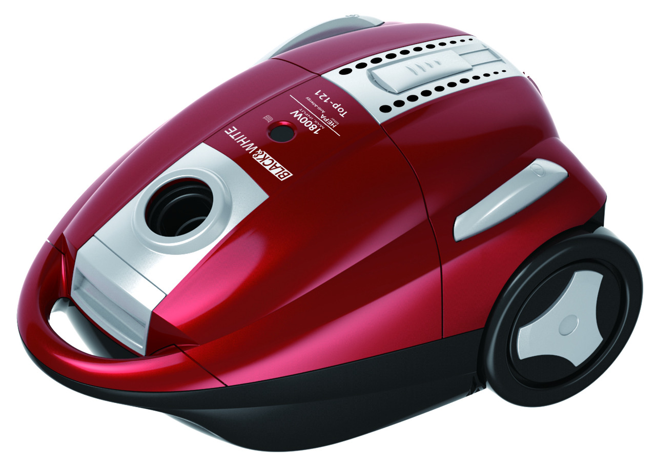 Black And White Canister Vacuum Cleaner Red - Top-121