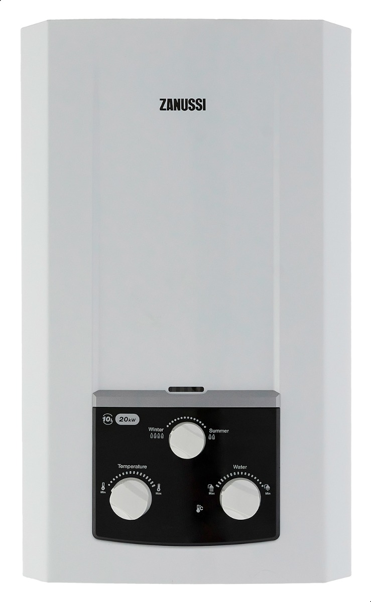 Zanussi Delta Gas Water Heater , 10 Liter White - ZYG10113WL