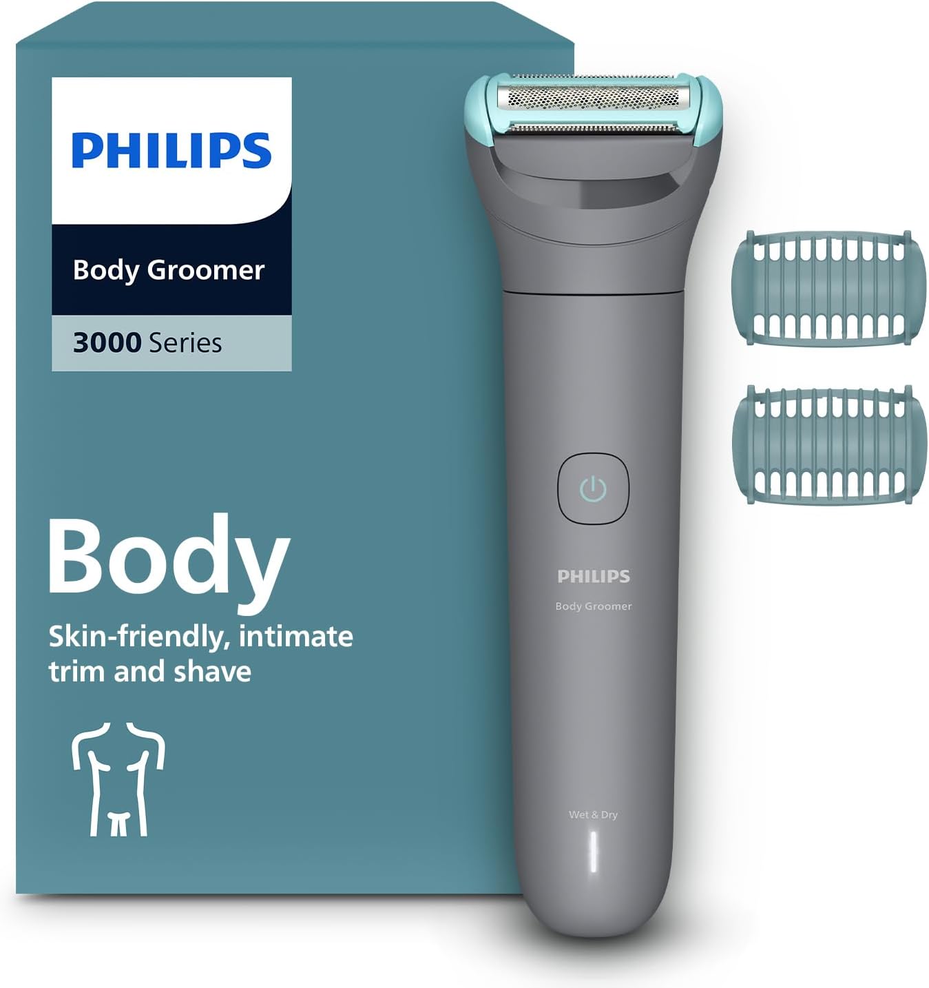 Philips 3000 Series Body Groomer, Wet and Dry - BG3480/15