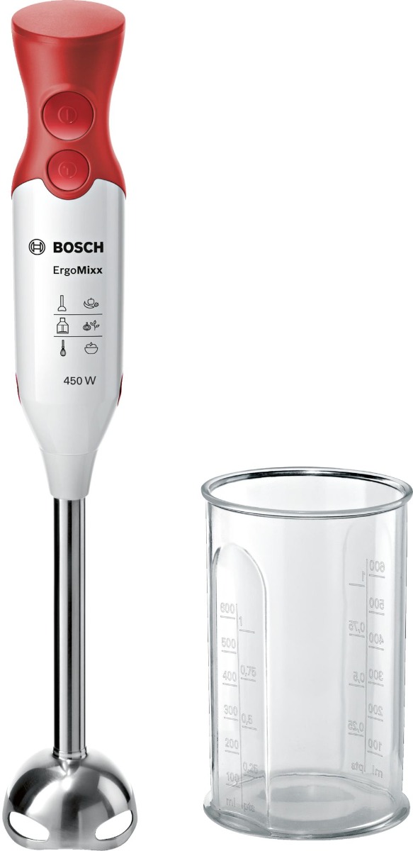 Bosch ErgoMixx Hand Blender 450 Watt White Red - MSM64110