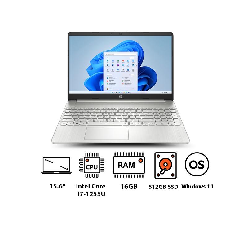 Hp 15s-fq5042ne 6L8K2EA Laptop ,Intel Core i7-1255U 15.6 Inch ,512 GB ,16 GB ,Intel Iris XE Graphics ,Windows 11 - Natural Silver