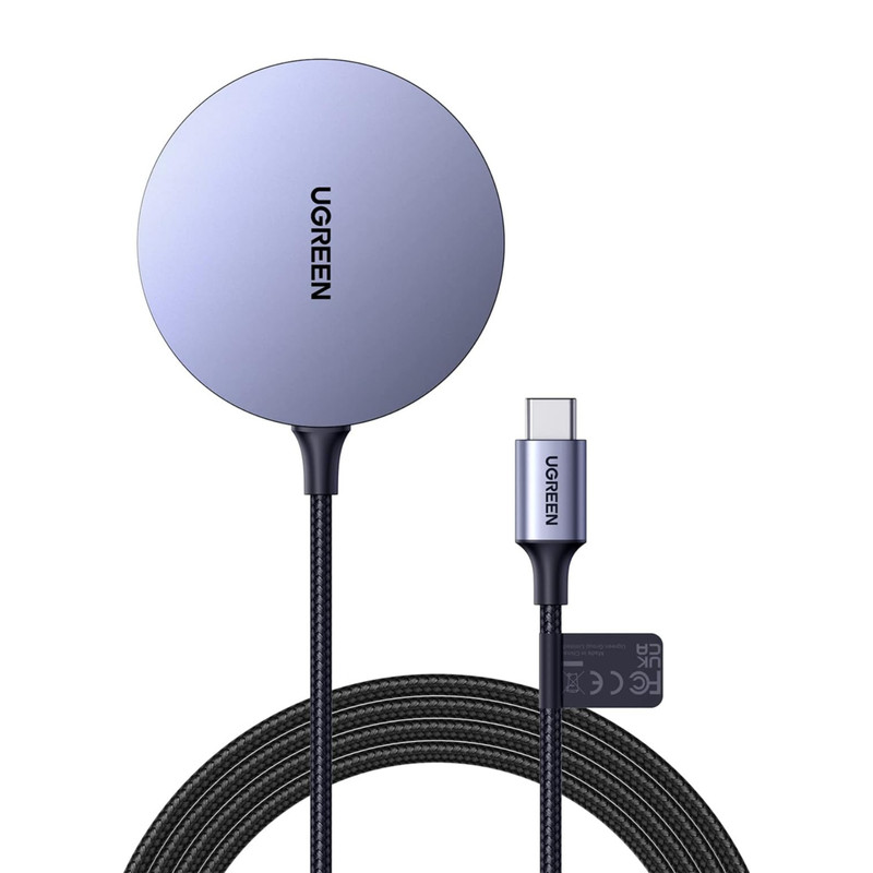 Ugreen Wall Charger , 1 Ports Type C , 15 Watt Grey - 30233