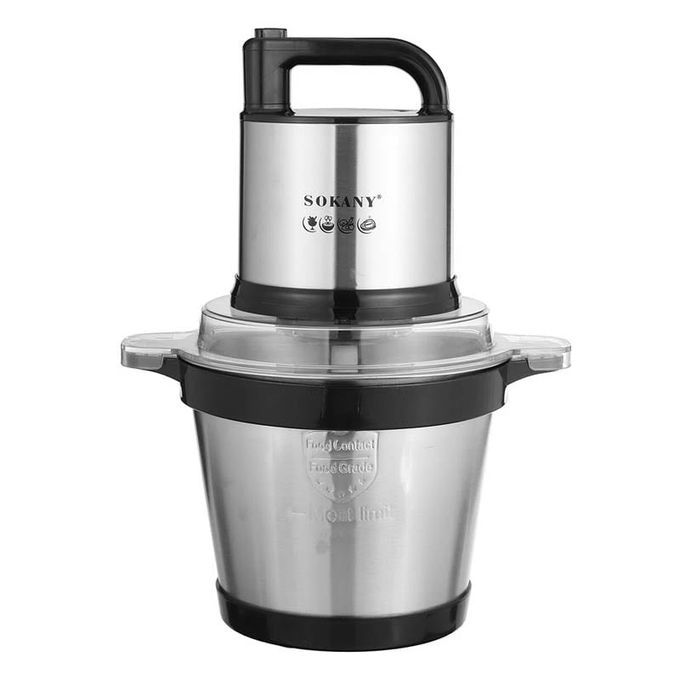 Sokany Chopper Attachments 4 Liter , 800 Watt Silver - SK-7028