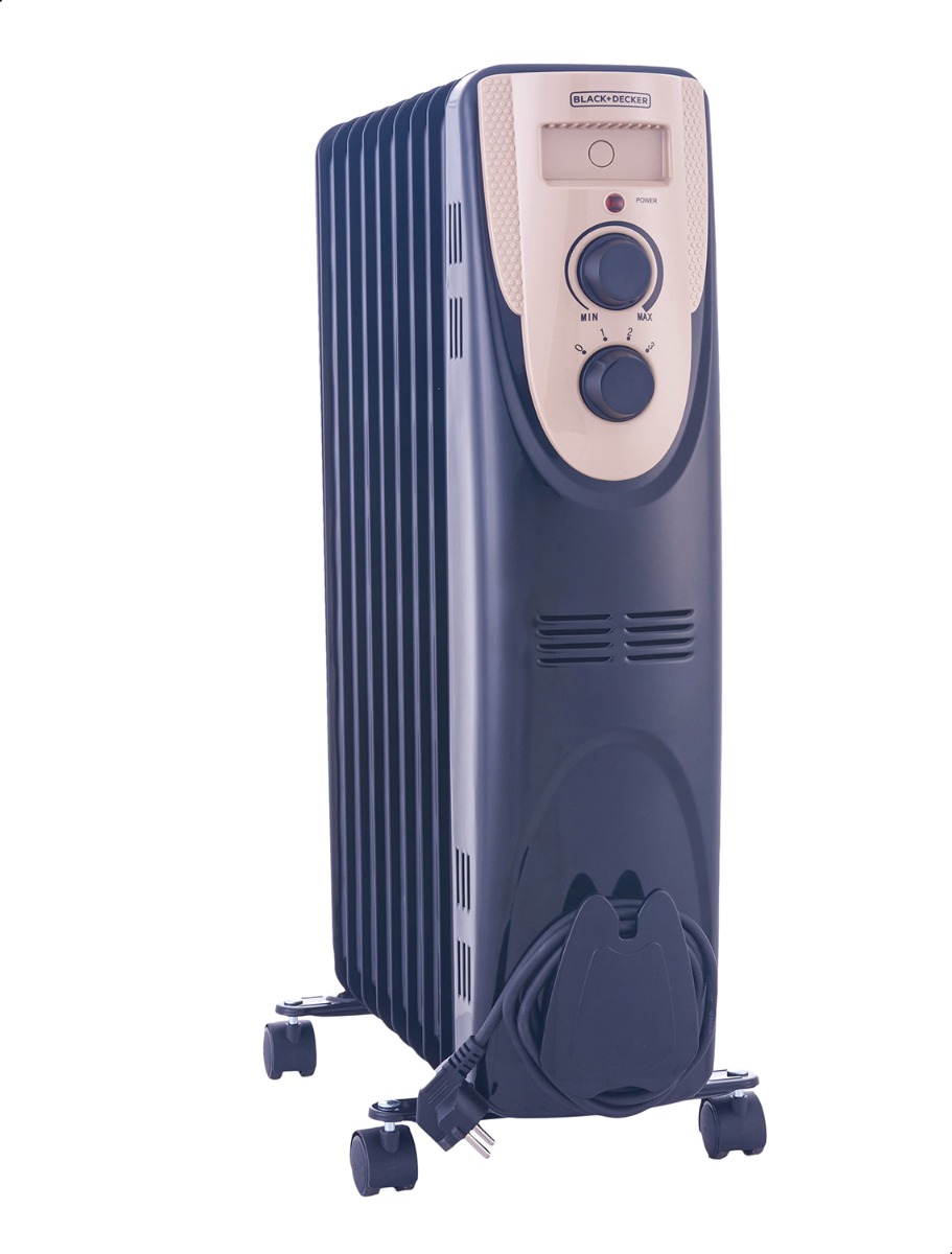 Black + Decker Oil Heater , 9 Fins , 2000 Watt Black - OR09