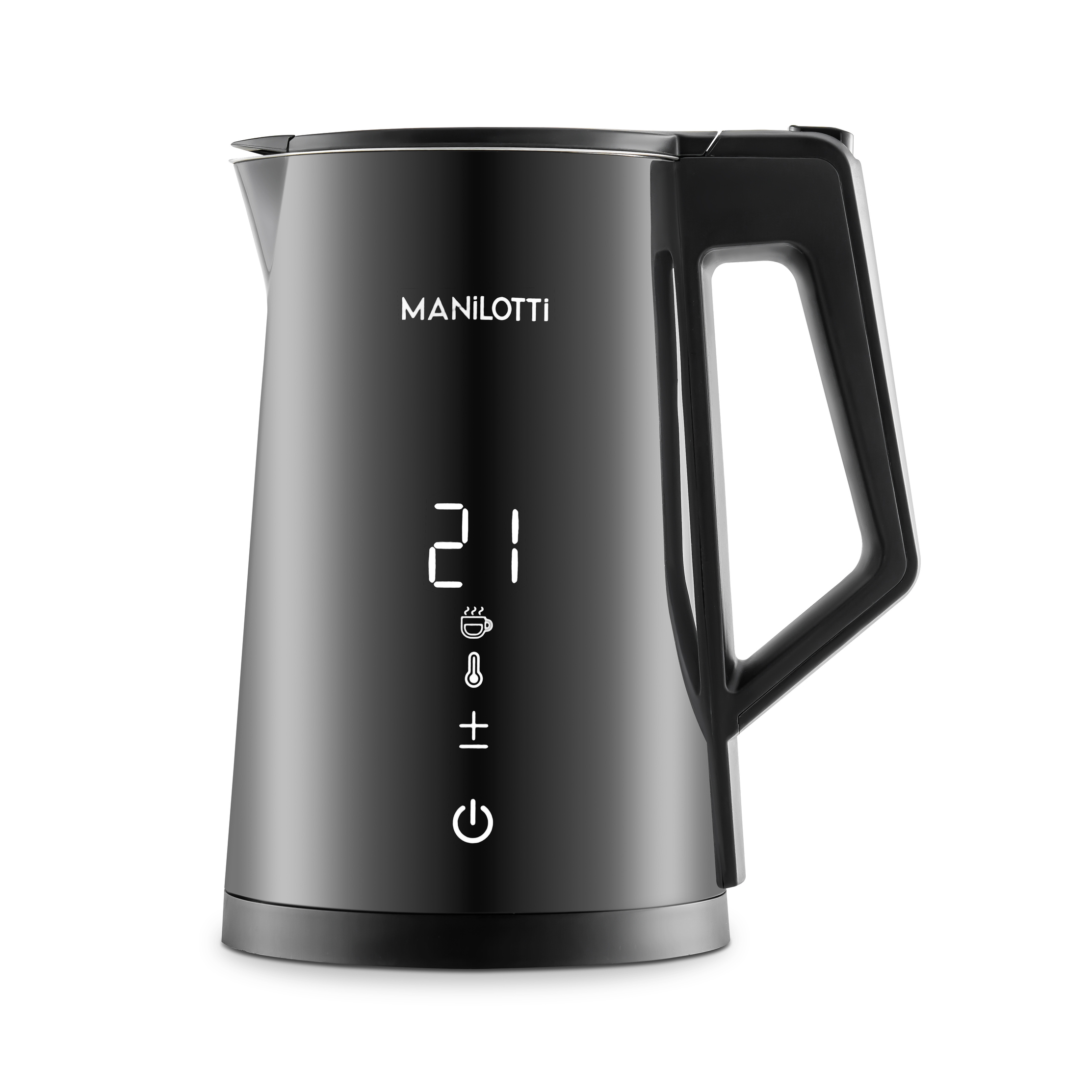 Manilotti SS316L Inner body, and color steel outer shell Digital Electric Kettle , 1.7 Liter 2200 Watt , Black - MT-GLK-3815-BK
