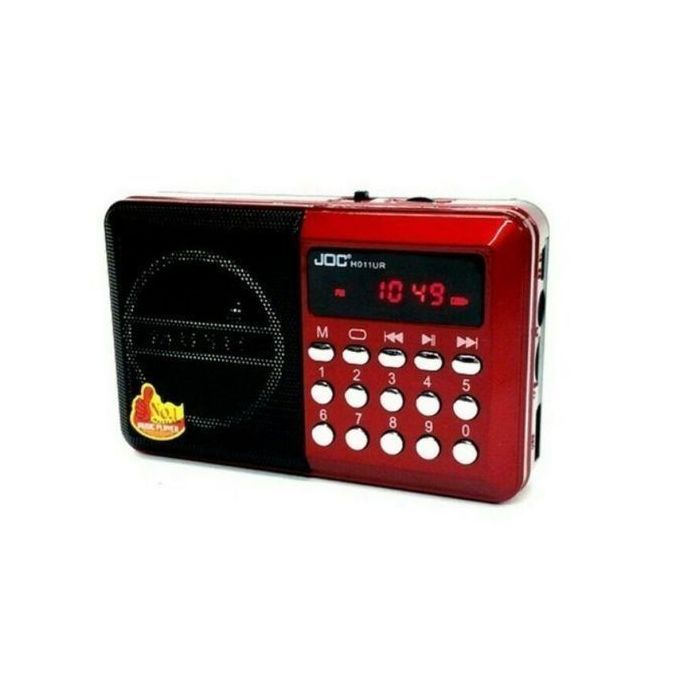Joc Digital Mini FM Radio, Red - H011UR