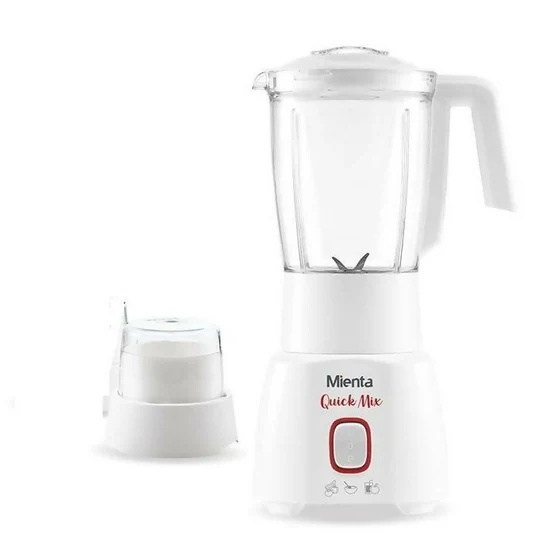 Mienta Quick Mix Countertop Blender with Mill 1.75 Liter 450 Watt White - BL1261d