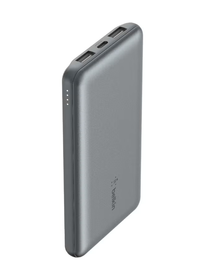 Belkin BoostCharge Power Bank , 10000 mAh 3 Ports , Grey