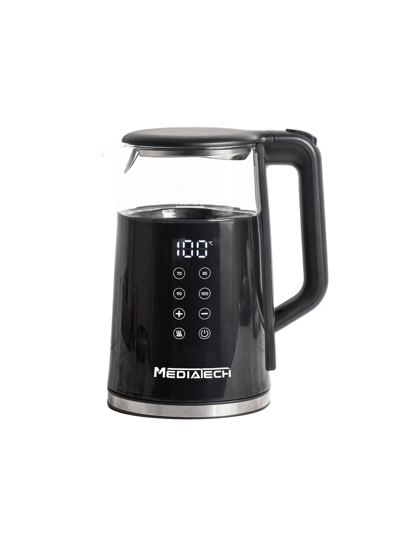 Mediatech Purex Electric Kettle , 1.7 Liter 2200 Watt , Black - MT-KDP005