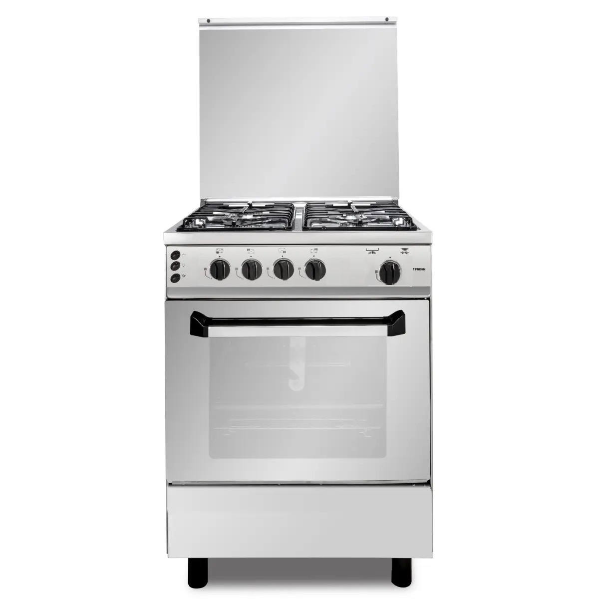 Fresh Master Gas Cooker , 4 Burners , Silver - 12216
