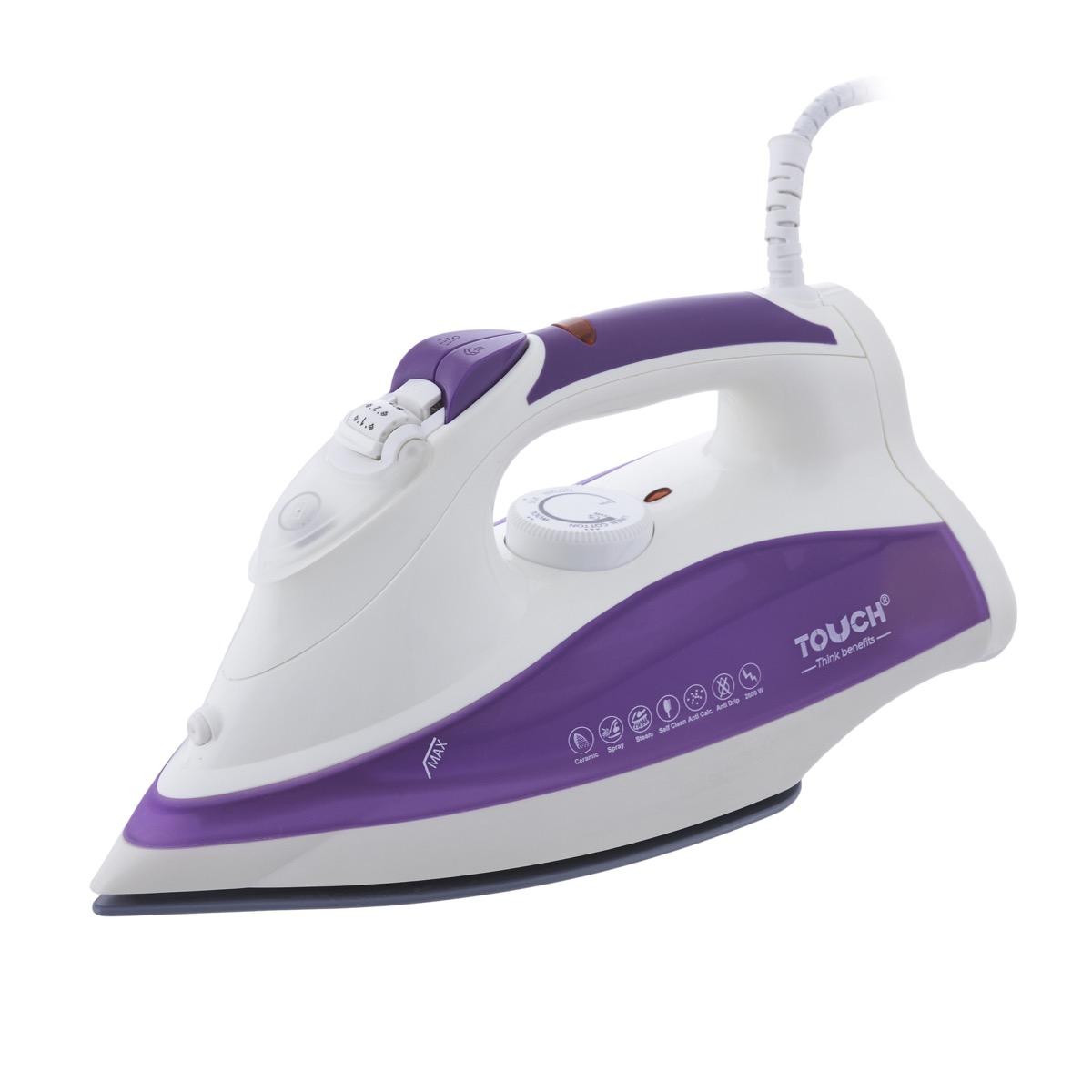 Touch El Zenouki Steam Iron , 2600 Watt , Purple - 40401