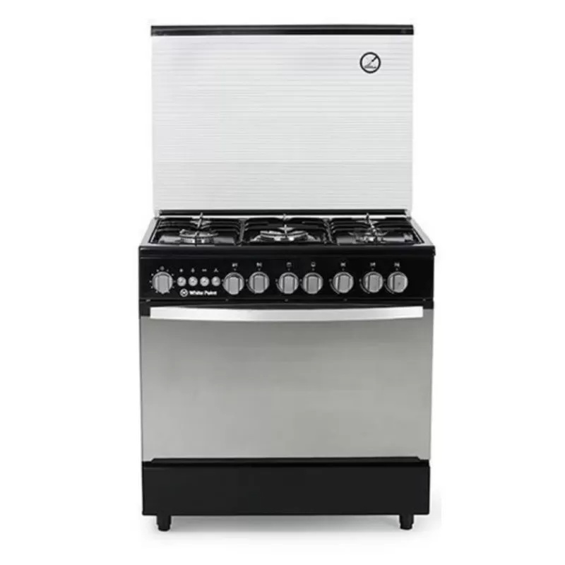 White Point Gas Cooker , 5 Burners , Black - WPGC8060BHSAN