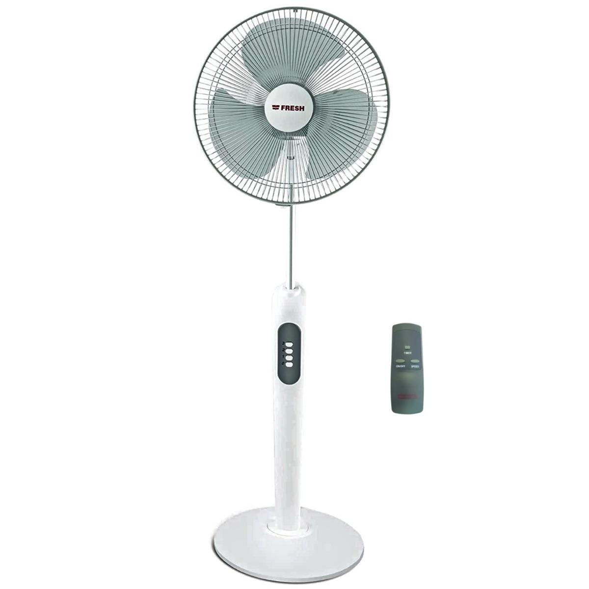 Fresh Top Stand Fan , 16 Inch , White Grey