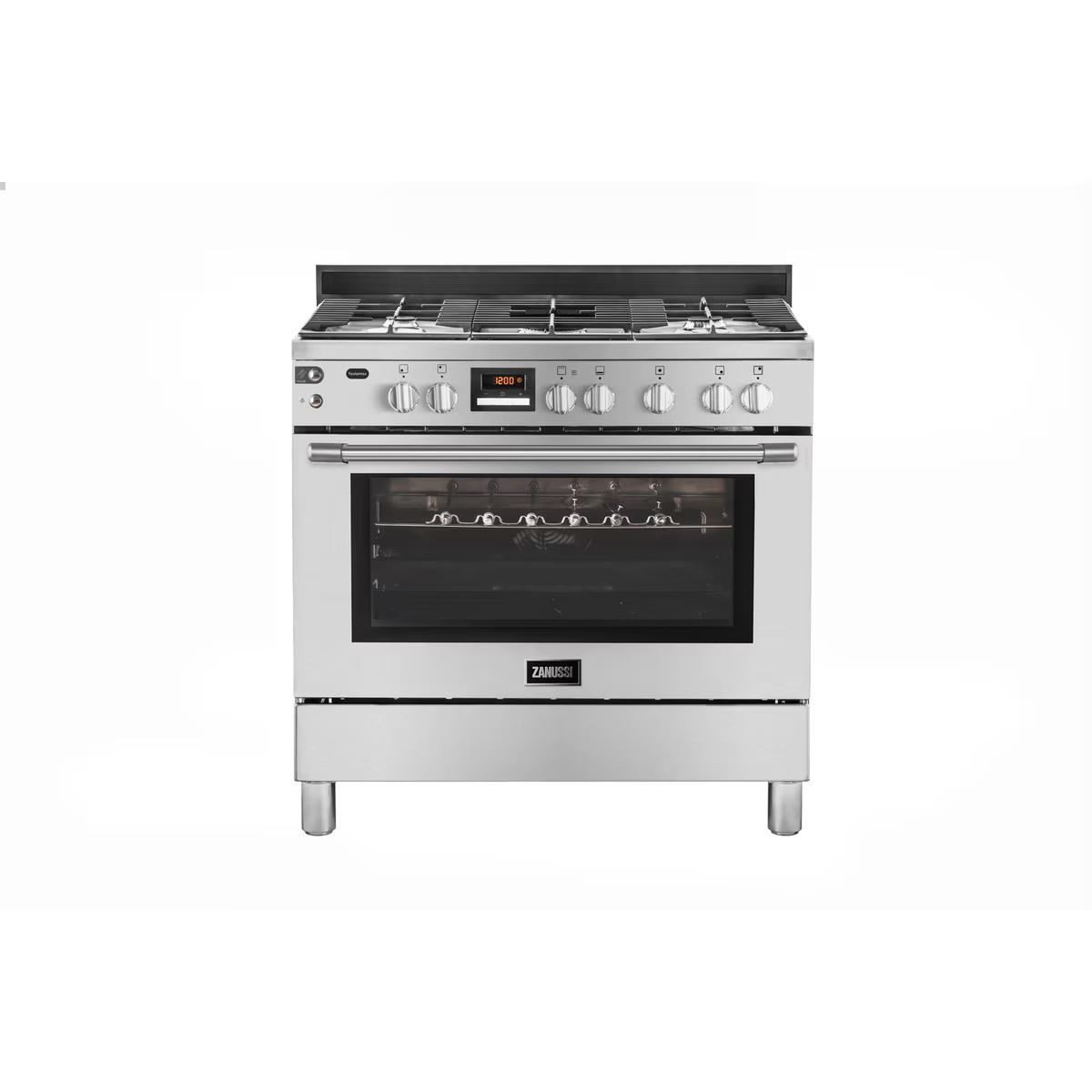 Zanussi Taste Max Gas Cooker , 5 Burners , Stainless Steel - ZCG92696XA491
