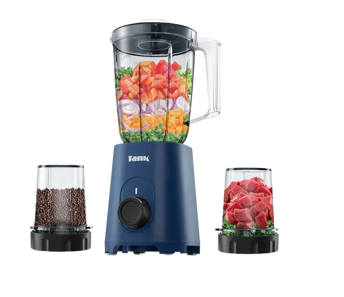 Tank Super Countertop Blender with 2 Grinders 1.5 Liter 600 Watt Blue - YB010BLUE