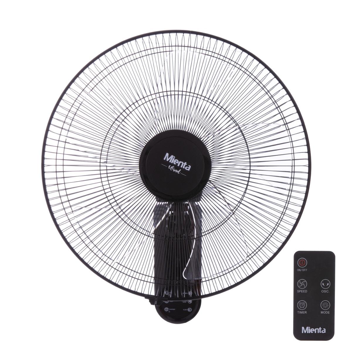 Mienta Wall Fan , 18 Inch , Black - WF50238A