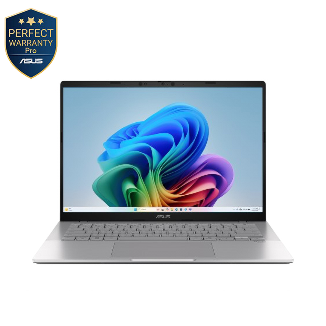 Asus Vivobook S14 S3407QA-SF067W Laptop ,Qualcomm Snapdragon X1 26100 14 Inch ,512 GB SSD ,16 GB ,Qualcomm Adreno ,Windows 11 - Cool Silver