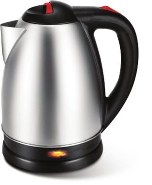 Flamngo Electric Kettle , 1.8 Liter 1500 Watt , Silver Black - FM-4000