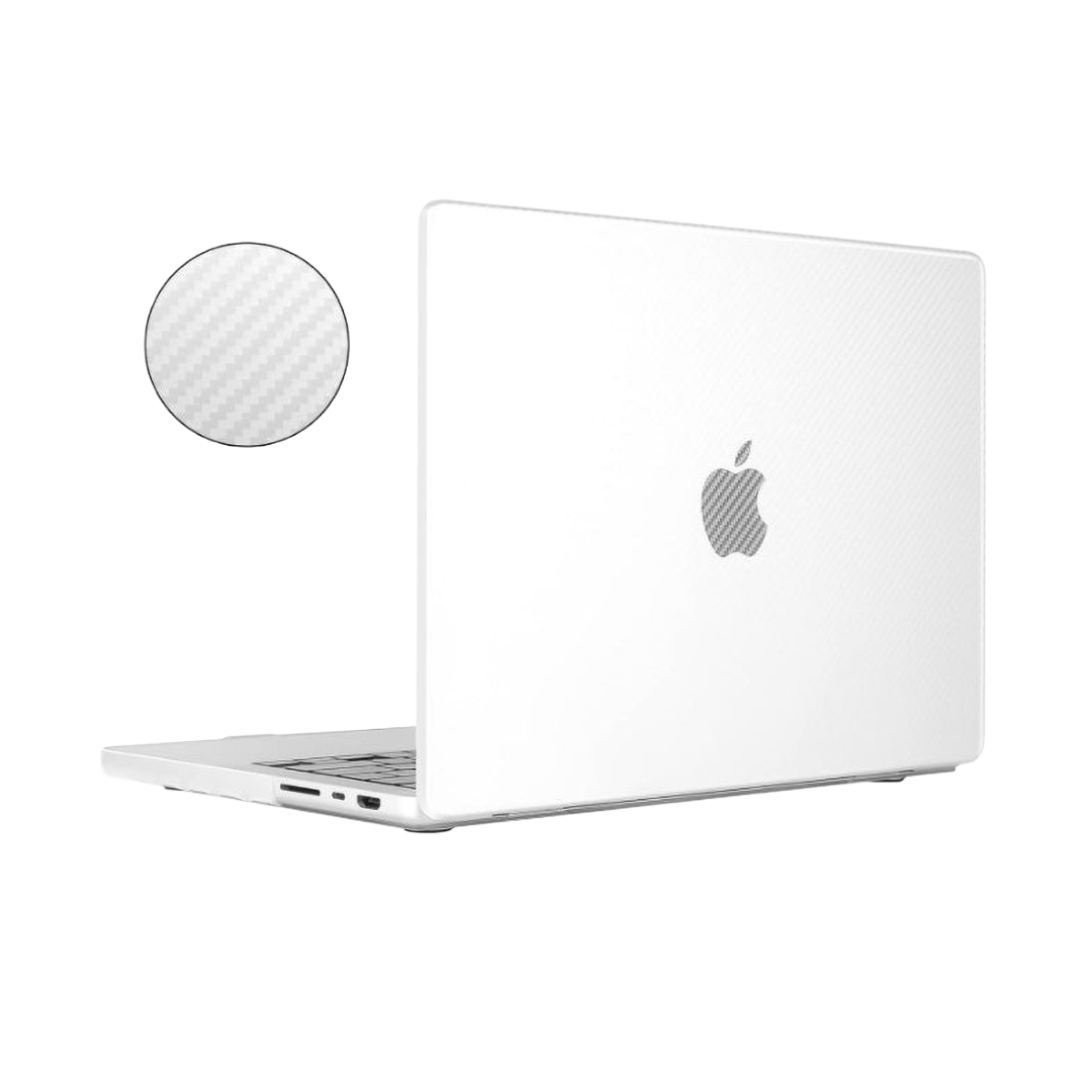 Generic Carbon Fiber Twill Weave Hard Shell Case with Screen Protector for MacBook Air 13.3-inch (models A1932, A2179, A2337) , Clear