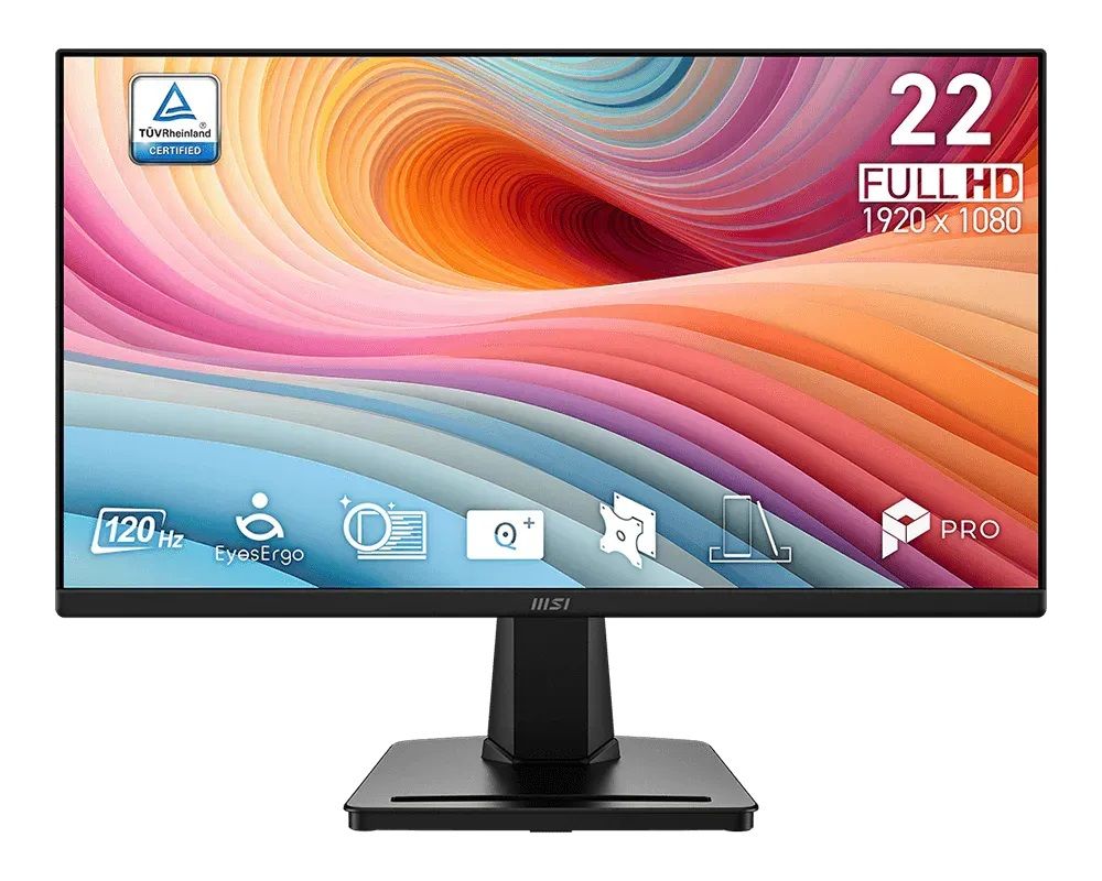 MSI PRO MP225 E12VL 22 Inch FHD Flat Monitor , 120 Hertz 1 Millisecond , Black