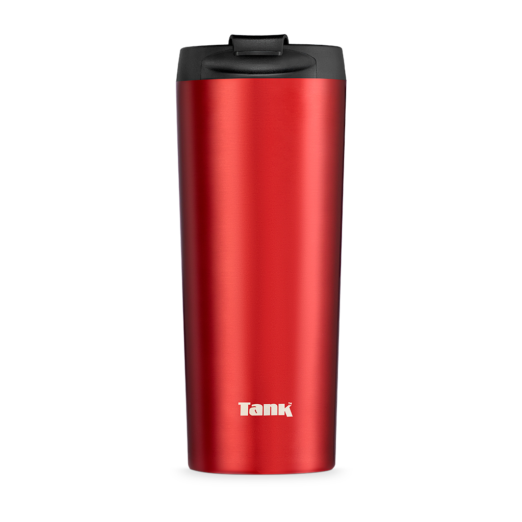 Tank Thermal Mug , 450 milliliter , Metallic Red