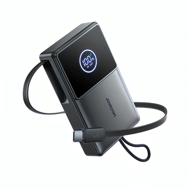 Joyroom Wired Wired Power Bank , 10000 mAh 1 Ports , Space Gray , JR-PR1