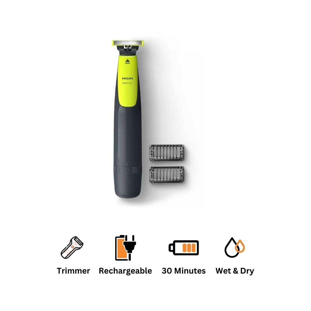 Philips OneBlade Wet and Dry Trimmer and Shaver- QP2510 10