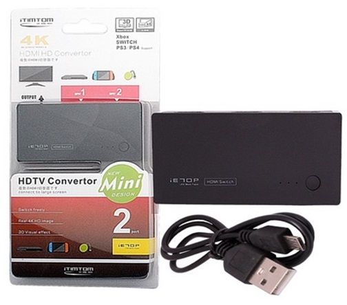 IeTop HDMI Switch Converter, 2 Ports - Sw-h201