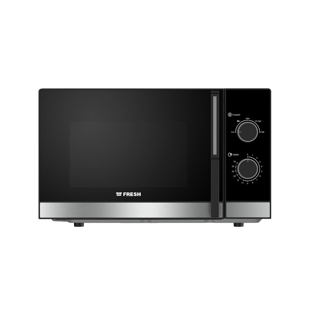 Fresh Solo Microwave Oven , 25 Liter 850 Watt , Black Silver - FMW-25MC-BW