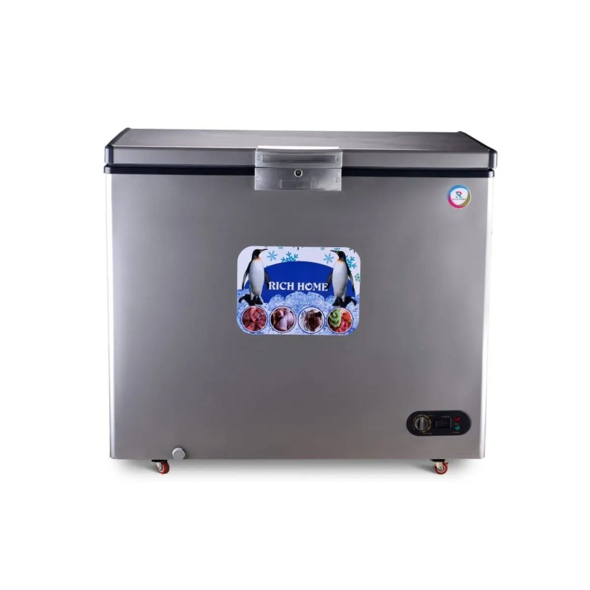 Rich Home Defrost Chest Deep Freezer , 350 Liter , Silver - RH-CFD 350ss