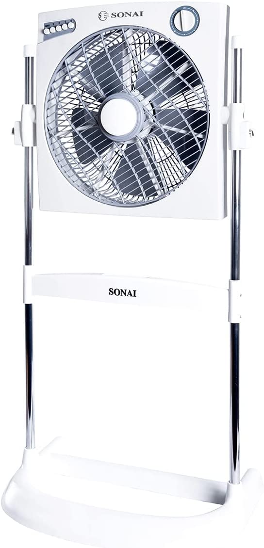 Sonai Stand Fan , 14 Inch , White - MAR-4014